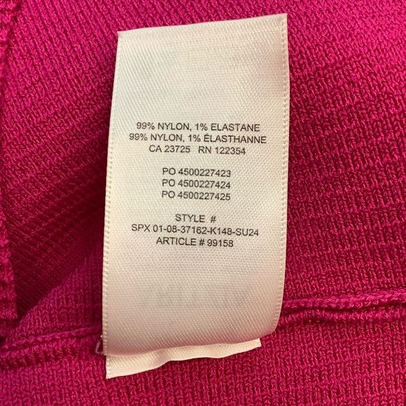 BABATON Granita Pink Sculpt Knit Racer Mini Dress Size M - Picture 10 of 13